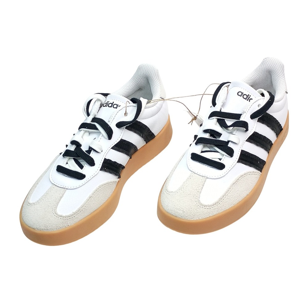 Adidas Barreda Sneakers Women Size 6.5 White Black Gum JP5968 Leather Suede